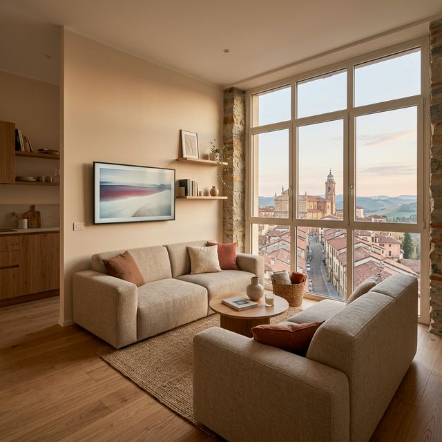 Sala de estar moderna y elegante del Studio de Arquitectura